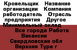 Кровельщик › Название организации ­ Компания-работодатель › Отрасль предприятия ­ Другое › Минимальный оклад ­ 40 000 - Все города Работа » Вакансии   . Свердловская обл.,Верхняя Тура г.